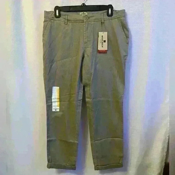 Woolrich women’s Sunday Chino Pant, khaki size 8 NWT - Picture 1 of 6